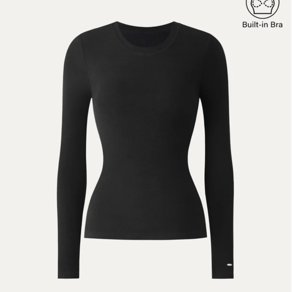 NWT OGL MaxWarm Crewneck Long Sleeve Brami Black (Size M) - Picture 1 of 8